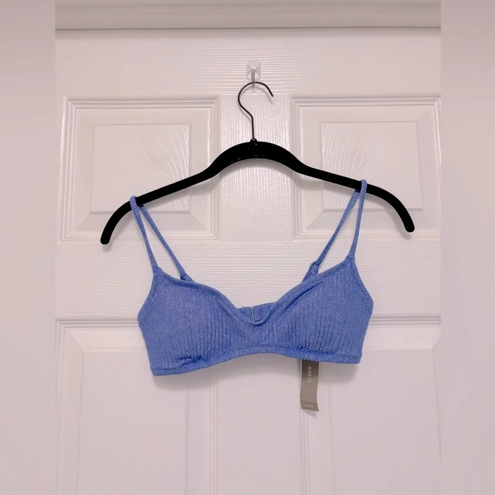 NWT J.Crew Odessa Bikini Top & Hallie Bikini Bottom in Sparkle Rib